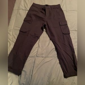 ASOS DESIGN skinny cargo pants in washed black